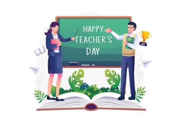 Celebrating Teachers' Day with a Charming Vector Illustration