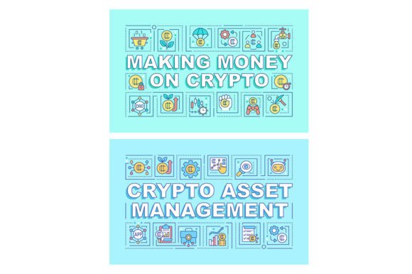 Unlocking Potential with the Making Money on Crypto Word Banner Set